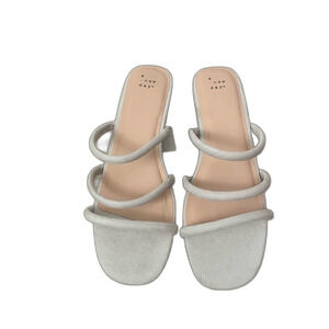 A New Day  White Slide Wedge Sandals Size 11 NWT